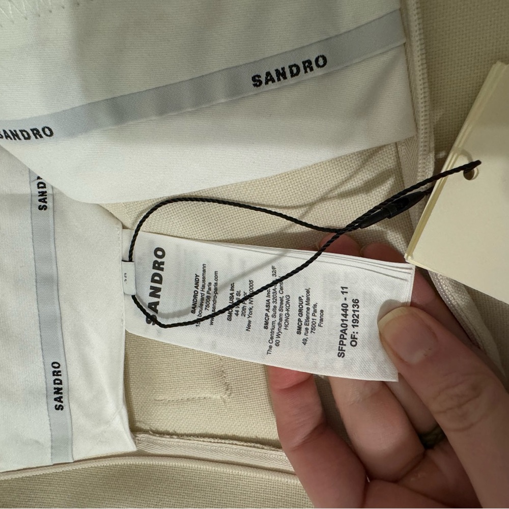 Sandro Ecru Cream Pant - Picture 6 of 9